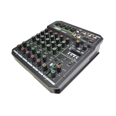 Compact 6 Channel Mixer with DSP Effects, MP3 Player and Bluetooth