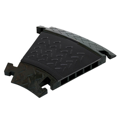 5 Channel Cable Ramp 30 Degree Corner - Black Lid