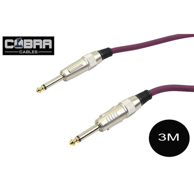 1/4" (6.35mm) Mono Jack to Jack Cable Purple 3m