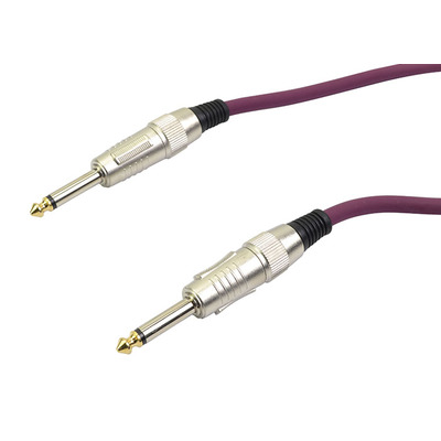 1/4" (6.35mm) Mono Jack to Jack Cable Purple 6m