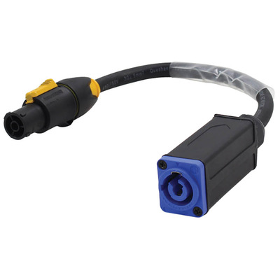 PowerCON TRUE1 to PowerCON Adaptor Cable - NAC3MPA-1 Blue to NAC3FX-W