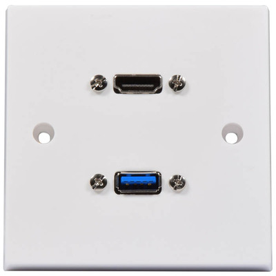 Multimedia Wallplate with 8K HDMI & USB3.0 Sockets