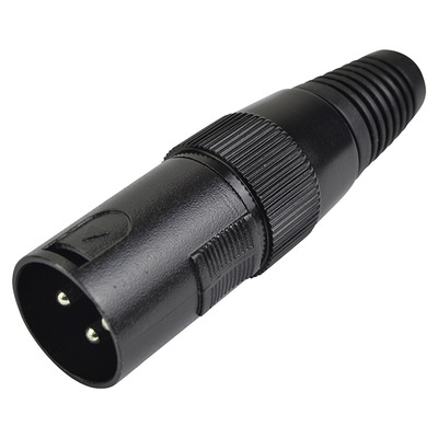 XLR DMX Connector Male 3 pin Black