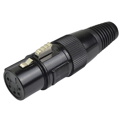 XLR DMX Connector Female 5 pin Black