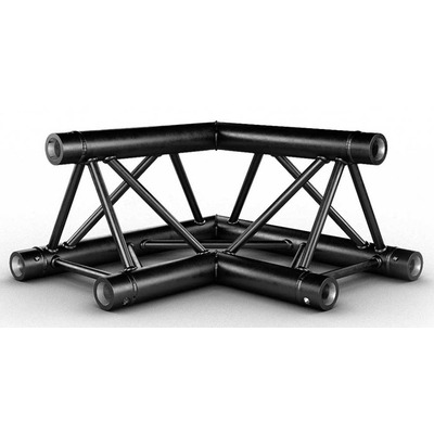 Contestage Trio290 Truss 2 Way 90 Degree Horizontal Corner - Black