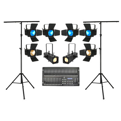 Professional Stage Light Set with LED Fresnel & Profile Spots